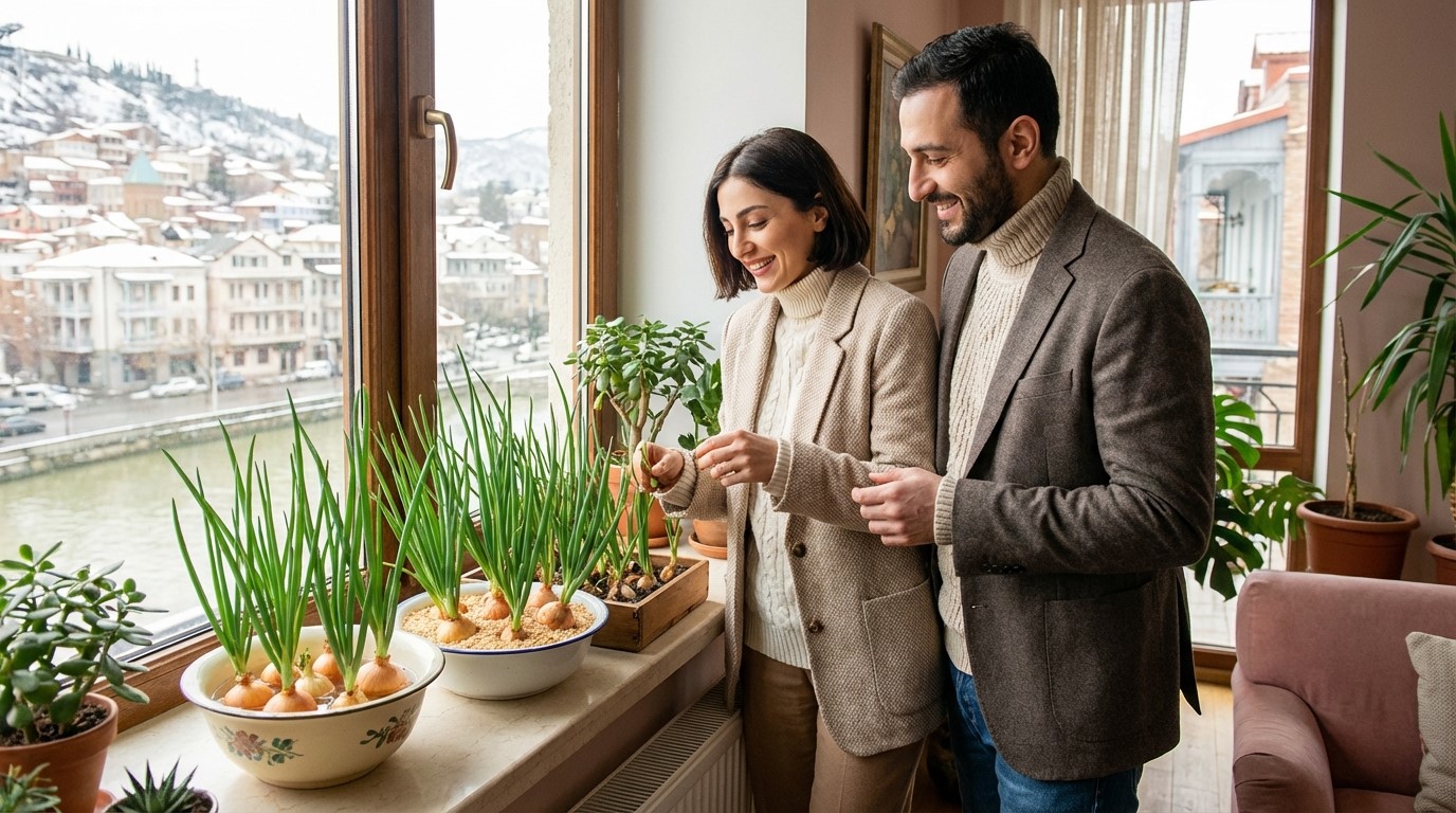 მწვანე ხახვის მოყვანა